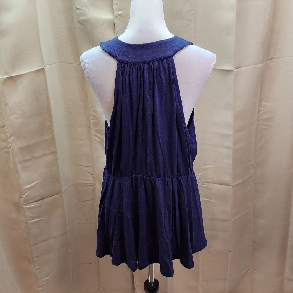 Universal Thread Navy Blue Stitched Surplice Tank Top Size Large - Picture 7 of 9